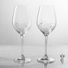 2 Diamante Personalised Engraved Wine Glasses in a Satin Lined Gift Box - Engraved - Culzean Gifts
