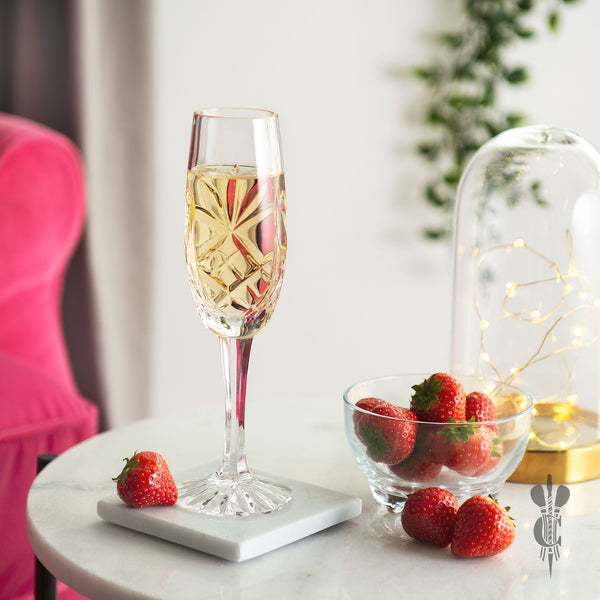 Blenheim Crystal Personalised Glass Champagne Flute - Personalised Engraved Gift - Culzean Gifts