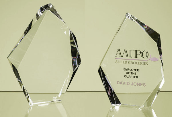 Stunning Engraved Personalised Glass Plaque Trophy - Culzean Gifts