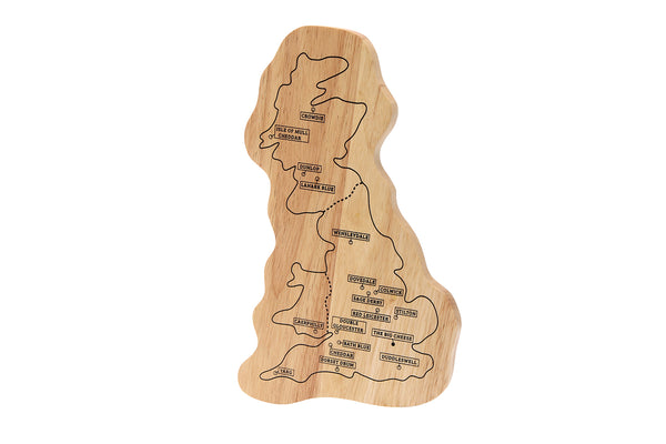 Engraved Personalised Wooden Great British Cheese Board - Culzean Gifts