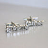 Sets of Silver Plated Wedding Cufflinks