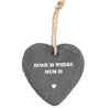 Loft Slate Hanging Slate Heart With Warming Message - Culzean Gifts