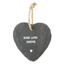 Loft Slate Hanging Slate Heart With Warming Message - Culzean Gifts