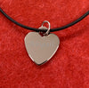 Polished stainless steel heart pendant - Available Personalised Engraved