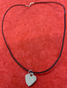Polished stainless steel heart necklace - Available Personalised Engraved