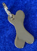 Gold Plated Small Bone Shaped Key Fob or Name Tag - Available Engraved Personalised