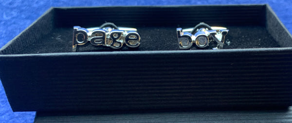 Silver Plated Page Boy Wedding Cufflinks