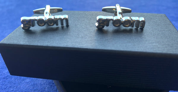 Sets of Silver Plated Wedding Cufflinks