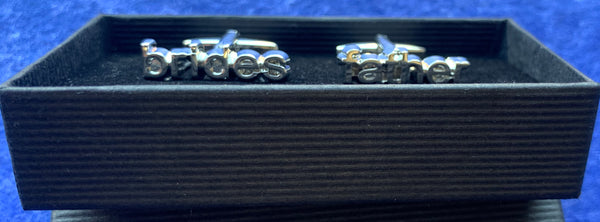 Silver Plated Father of the Bride Wedding Cufflinks