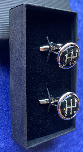 Black Gear Stick Cufflinks