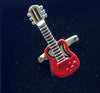 Red Electric Guitar Cufflinks