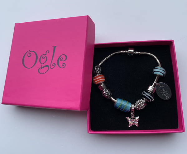 Butterfly - Charm Bead Bracelet, Modern Day Design by Culzean Ogle