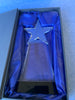 Star Shaped Engraved Personalised Glass Trophy on Plinth