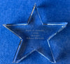 Star Shaped Engraved Glass Personalised Trophy