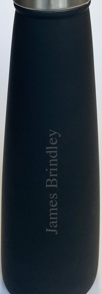 Personalised Stainless Steel Drinks Bottle - Black