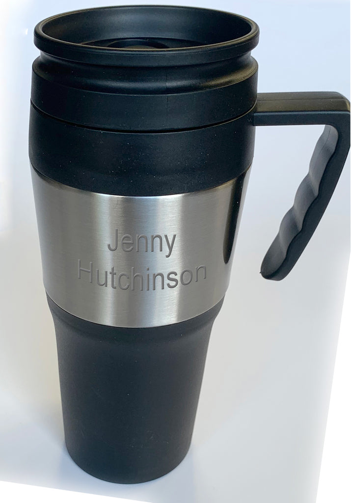 Engraved Personalised 400ml Stainless Steel Travel Insulated Coffee Cup