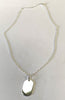 Sterling Silver Chain Necklace with Polished Silver 925 Rectangle Pendant - Available Personalised Engraved