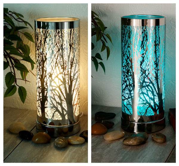 Colour Changing LED Aroma Lamp - Silver Tree