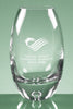 Handmade Barrel Bubble Base Vase - Glass Engraved Personalised Gift - Culzean Gifts