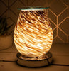 Glass Aroma Lamp with Touch Sensitive Base - Glitter Storm