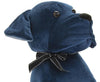 Velveteen Blue Dog Doorstop 34cm
