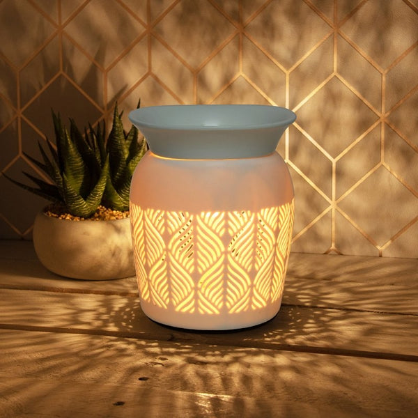 Large Ceramic Wax Melter Aroma Lamp - Aztec 14cm