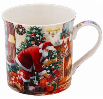 Santa With Presents Mug And Coaster Set