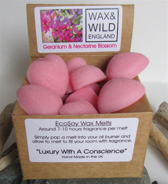 Box of 20 Soy Wax Melts - Geranium & Nectarine Blossom