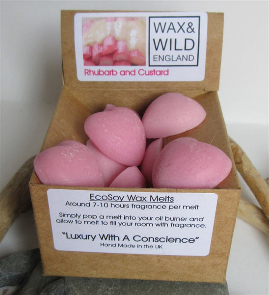 Box of 20 Soy Wax Melts - Rhubarb & Custard