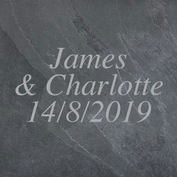 Individual Engraved Personalised Slate Square Coaster - Culzean Gifts