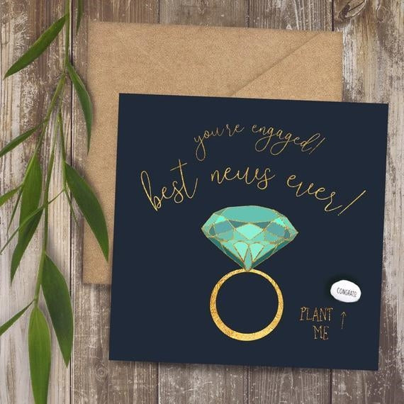 Engagement Gift -  Magic Growing Bean Which Grows The Engraved Message - Culzean Gifts