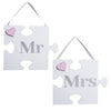 Pair Of Mr And Mrs Jigsaw Themed Plaques - Culzean Gifts