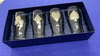 Set of 4 Pint Glasses 'Four Suits' in Pewter