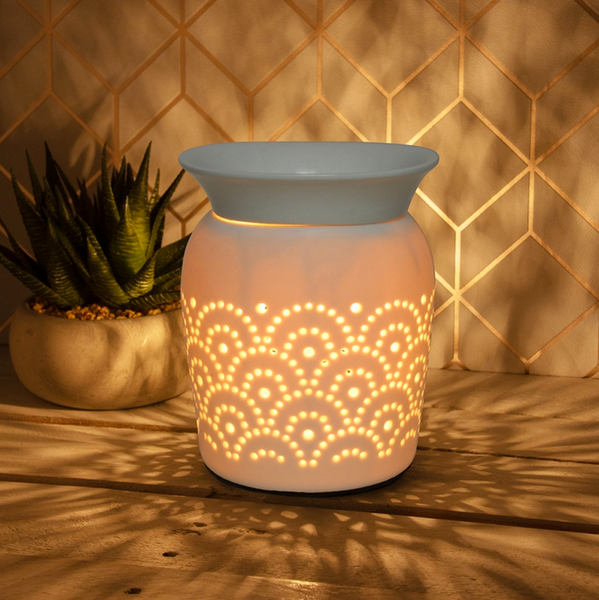 Large Ceramic Wax Melter Aroma Lamp - Fan 14cm