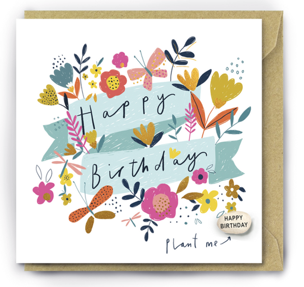 Card With Magic Growing Bean - Happy Birthday