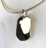Sterling Silver Rope Necklace with Polished Silver 925 Rectangle Pendant - Available Personalised Engraved