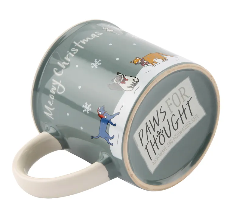 Paws for Thought 'Meowy Christmas' Cat Stoneware Mug
