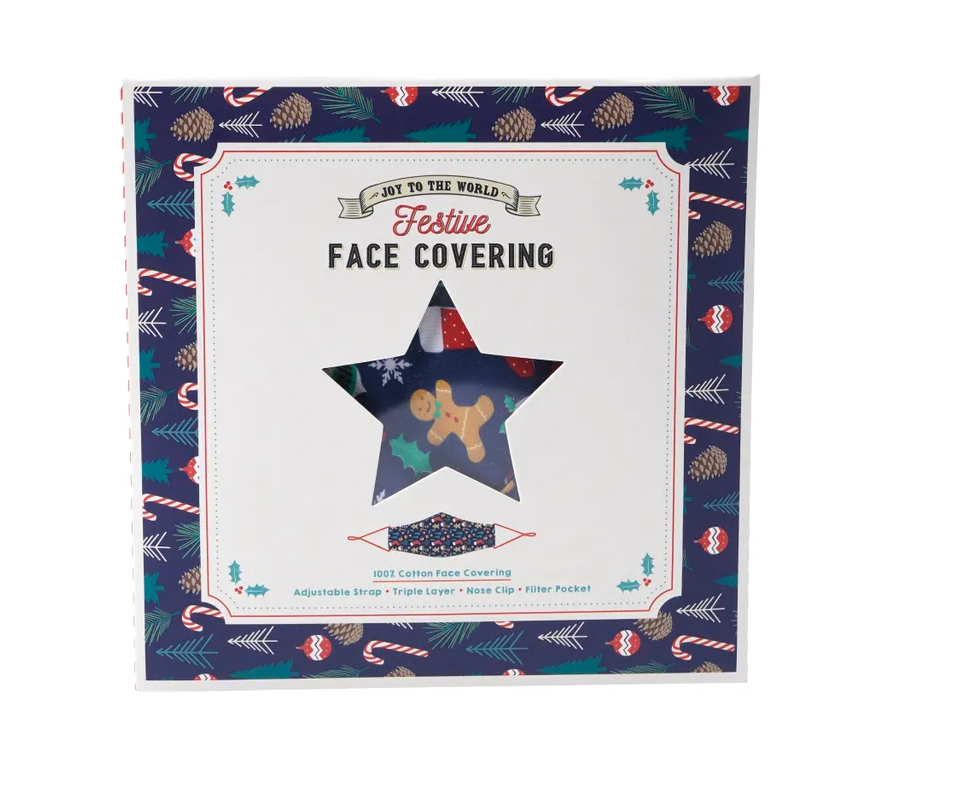 'Joy To The World' Festive Face Covering