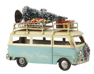 Tin Christmas Campervan 17cm