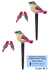 Small Perspex® Garden Bird Sticks - 2 Pack - Culzean Gifts
