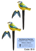 Small Perspex® Garden Bird Sticks - 2 Pack - Culzean Gifts