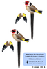 Small Perspex® Garden Bird Sticks - 2 Pack - Culzean Gifts