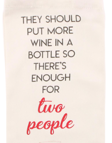 Wine For Two People Wine Bottle Bag - Culzean Gifts