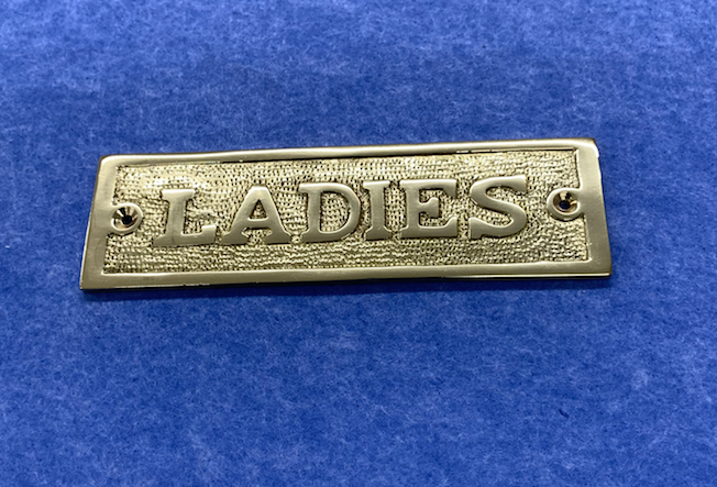 CAST BRASS DOOR SIGN "LADIES" - Culzean Gifts