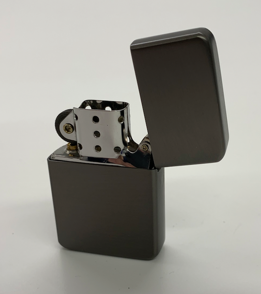 Star Flip Top Lighter - Gun Metal - Available Engraved Personalised - Culzean Gifts