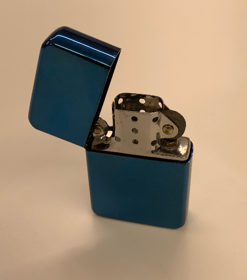 Star Flip Top Lighter - Blue - Available Engraved Personalised - Culzean Gifts