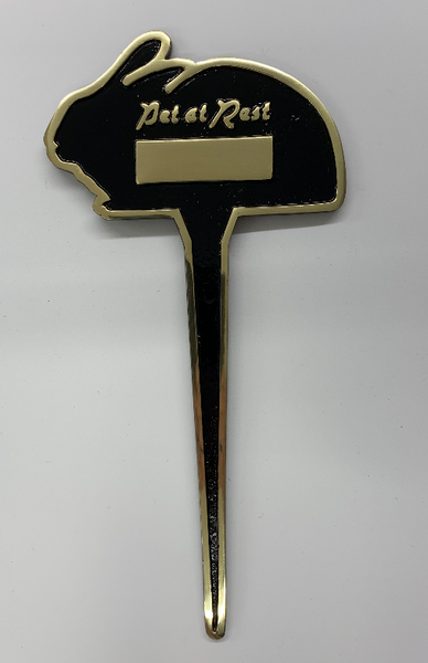 Personalised 'Pet at Rest' Cast Brass Memorial Stake (Rabbit)
