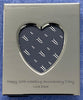 Chrome Plated Picture Frame with Heart Window - Available Personalised Engraved