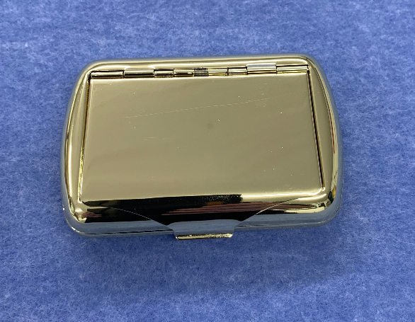 Personalised Tobacco Tin with Internal Holder for Papers Gold Finish