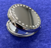 Personalised Round Compact Mirror with Crystals